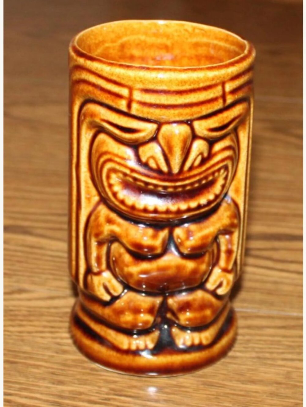 Vintage Tiki Leilani Ceramic Mug Mid-Century Modern Polynesian Barware Stoneware